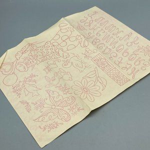 Vintage Nursery Transfer Patterns, MCM Workbasket Iron On Transfers, 1960s Sweet